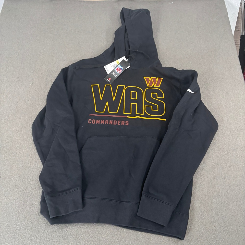 Nike Washington Commanders NFL Hoodie Mens Size S Black Pullover NKDK-00A-9E-0YR